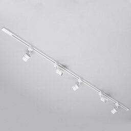 Litecraft Soho White 5 Head 2M Straight Kitchen Track Light With Led Bulbs - thumbnail 3