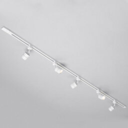 Litecraft Soho White 5 Head 2M Straight Kitchen Track Light With Led Bulbs - thumbnail 2