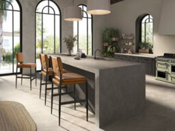 Angel Cerda Elegant Brown Leather Dining Stool With Backrest - thumbnail 3