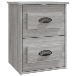 Berkfield Wall-Mounted Bedside Cabinets 2 Pcs Grey Sonoma 41.5X36X53Cm - thumbnail 7