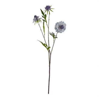 Wyld Haus Set Of 3 Pale Blue Scabious Artificial Flower Stems - image 1