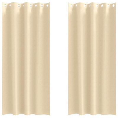 Berkfield Modern Curtains With Curtains 2 Pcs Cream 245 X 140 Cm Polyester - image 1
