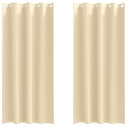 Berkfield Modern Curtains With Curtains 2 Pcs Cream 245 X 140 Cm Polyester - thumbnail 1