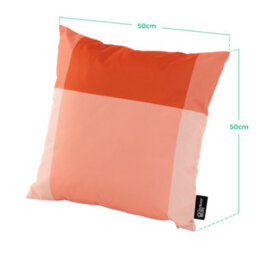 Hayward 50 X 50Cm Outdoor Cushion, Orange Colour Block Classic Square Design, Shower-Resistant Square Cushion For Garden & Patio - thumbnail 2