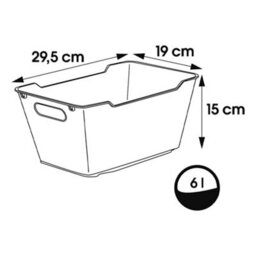 Keeeper Set Of 6 Lifestyle Storage Box 6L Textured Surface - Nordic Grey - thumbnail 6