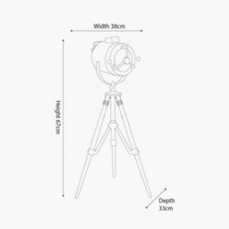 Pacific Lifestyle Marine Nickel Searchlight Table Lamp - thumbnail 2