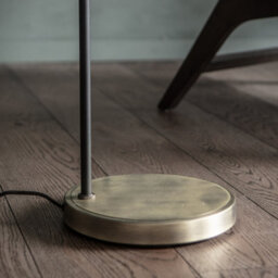 Floor Lamp Light Matt Antique Brass & Matt Black 10W Led E27 Standing - thumbnail 2