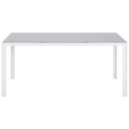 Beliani Garden Dining Table Catania 160 Cm 91 Cm Glass Grey - thumbnail 4