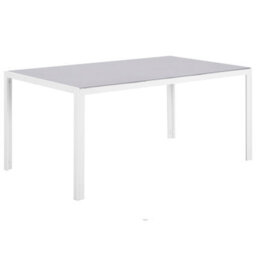 Beliani Garden Dining Table Catania 160 Cm 91 Cm Glass Grey - thumbnail 1