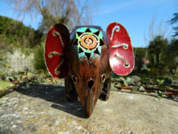 Metal Standing Bronze Elephant Tea Light Candle Holder - thumbnail 2