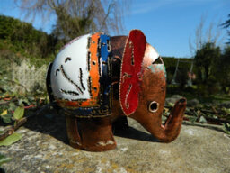 Metal Standing Bronze Elephant Tea Light Candle Holder - thumbnail 3