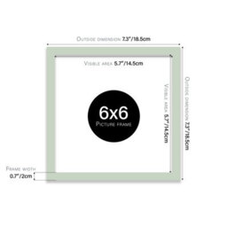 6X6 Mint Green Picture Frame (15.2 X 15.2Cm) Poster, Photo, Artwork, Gallery Wall Or Print - thumbnail 3