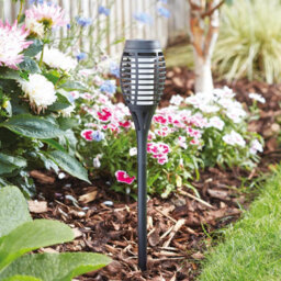 5 X Flaming Torch Solar Powered Stake Lights - Flame-Effect Outdoor Patio, Decking, Pathway Lighting - Each H47 X 7.4Cm Diameter - thumbnail 2