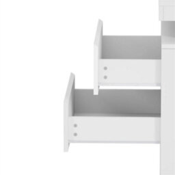 8 Drawer White High Gloss Bedside Table Cabinet Led Rgb Light Storage - thumbnail 5