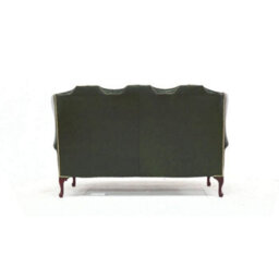 Chesterfield 3 Seater High Back Antique Green Real Leather Sofa In Mallory Style - thumbnail 7