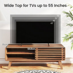 Modern Mid Century Tv Cabinet With Adjustable Shelves - thumbnail 4