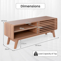 Modern Mid Century Tv Cabinet With Adjustable Shelves - thumbnail 2