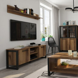 Heze Furniture Mares 2 Door Modern Tv Unit With Storage - thumbnail 2