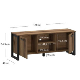 Heze Furniture Mares 2 Door Modern Tv Unit With Storage - thumbnail 4