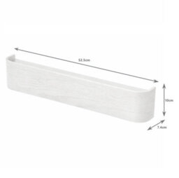 Magna Retail White Coat Rack Wall Mounted With Shelf And 5 Hidden Hooks Modern Coat Stands For Hallway Solid Wood Veneer Panel - thumbnail 2