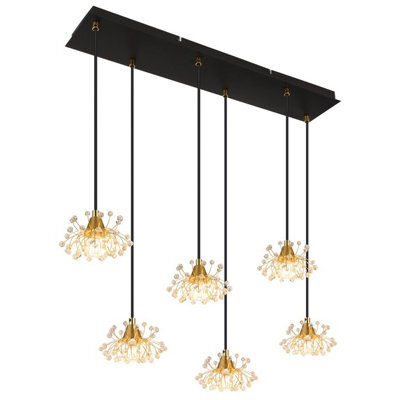 Luminosa Lighting Luminosa Fiore Cluster Pendant Ceiling Light Matt Black 6X G9 - image 1