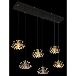Luminosa Lighting Luminosa Fiore Cluster Pendant Ceiling Light Matt Black 6X G9 - thumbnail 5