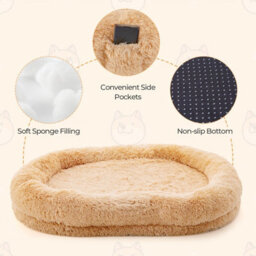Costway Human Dog Bed Giant Human-Sized Dog Bed Fits People Pets W/ Pillow - thumbnail 8