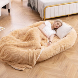 Costway Human Dog Bed Giant Human-Sized Dog Bed Fits People Pets W/ Pillow - thumbnail 3