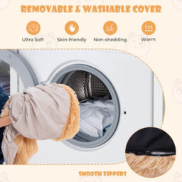 Costway Human Dog Bed Giant Human-Sized Dog Bed Fits People Pets W/ Pillow - thumbnail 6