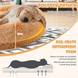 Costway Human Dog Bed Giant Human-Sized Dog Bed Fits People Pets W/ Pillow - thumbnail 5