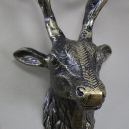 Melody Maison Antique Gold Metal Wall Mounted Stag Head - thumbnail 2