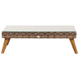 Beliani Garden Lounge Set With Table 5 Seater Vittoria Xl Pe Rattan Olive Green - thumbnail 8