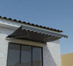 Retractable Aluminium Sunshade Patio Cover - Grey 2.5X3.0M Awning Gazebo - thumbnail 1