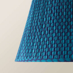 Valuelights Malina Double Teal Large Pleated Tapered Easy Fit Lamp Shade (D) 45Cm And Bulb - thumbnail 4