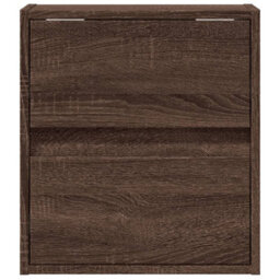 Berkfield Tv Wall Cabinet With Led Lights Brown Oak 41X31X45 Cm - thumbnail 6