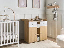 Beliani Changing Table Dresser Delisle Light Brown - thumbnail 2