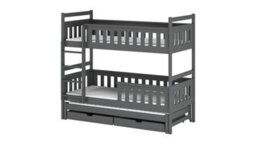 Arte Kors Bunk Bed With Trundle And Storage In Graphite W1980mm X H1640mm X D980mm - thumbnail 3
