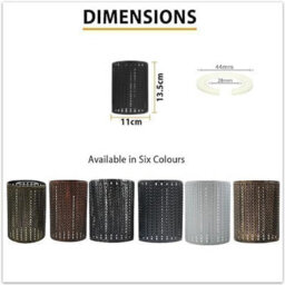 2 Pack Of Black Pendant Light Shade Metal Drum Shaped Lampshade Industrial Easy Fit Ceiling Indoor Wire Cage Lampshade - thumbnail 9