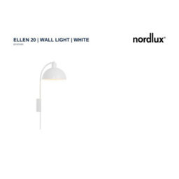 Nordlux Ellen Metal Wall Light  White,plug In Or Mains - thumbnail 5