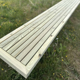 Timber Foundry Wooden Garden Dining Set With Steel X Legs Set 8-10 Seater Full Set Table  2 Benches  2 Stools - thumbnail 2