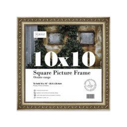 10X10 Champaign Ornate Picture Frame (25.4 X 25.4Cm) Poster, Photo, Artwork, Gallery Wall Or Print - thumbnail 1