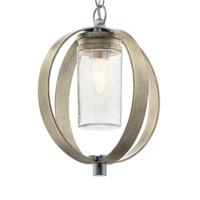Luminosa Lighting Elstead Kichler Grand Bank Outdoor Pendant Ceiling Light Distressed Antique Grey, Ip44 - image 1