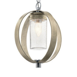 Luminosa Lighting Elstead Kichler Grand Bank Outdoor Pendant Ceiling Light Distressed Antique Grey, Ip44 - thumbnail 1