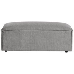 Beliani Modern Ottoman Hellnar Fabric Grey - thumbnail 4