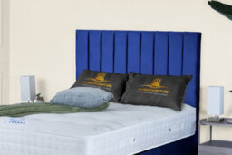 UKBEDFURNITURE Wilton Plush Blue End Opening Divan Ottoman Bed With 54 Inch Headboard - thumbnail 3