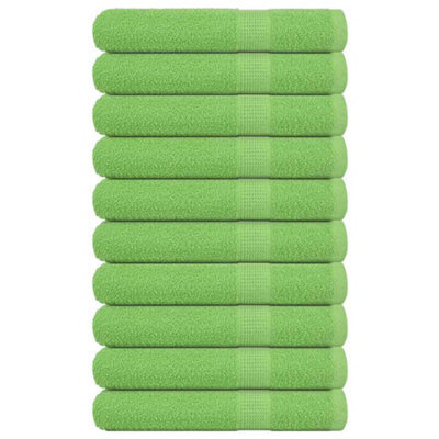 Berkfield Sauna Towels 10 Pcs Apple Green 80X200 Cm 360 Gsm 100% Cotton - image 1