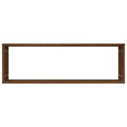 Berkfield Wall Cube Shelves 4 Pcs Brown Oak 80X15X26.5 Cm Engineered Wood - thumbnail 6