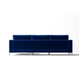 Valencia Luna L Shape Sofa Blue Kiln Dried Wood Stainless Steel Leg High Density Foam Ultimate Comfort - thumbnail 8