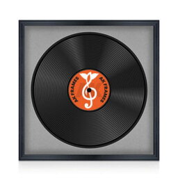 "16X16"" Black Classic Vinyl Record Frame With Silver Mount For 12 Inch Lp Disc - Ak Frames"