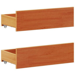 Berkfield Bed Frame Without Mattress With Headboard Wax Brown 180X200 Cm Super King Solid Wood Pine - thumbnail 8